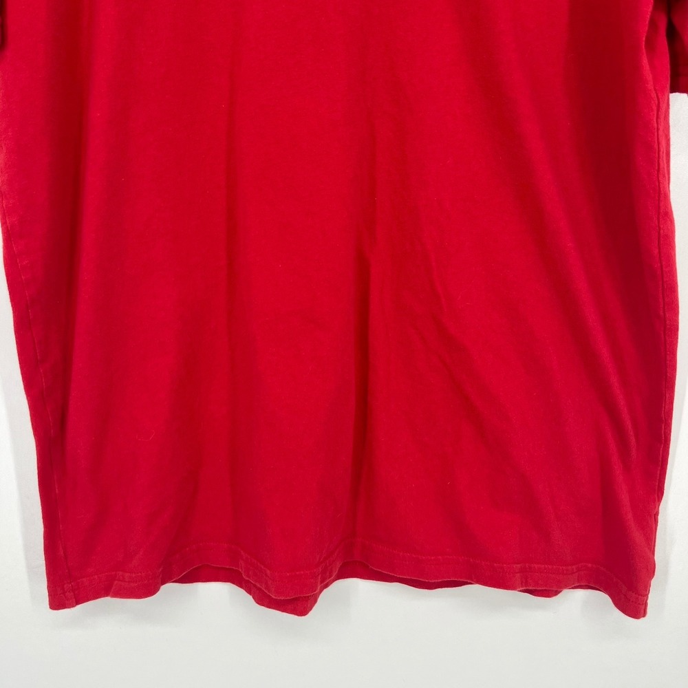 Oakley‎ Mens Red Graphic T-Shirt Short Sleeve Regular Fit Star Logo Large USA - Picture 4 of 14